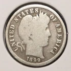 1899 BARBER DIME -- solid Good (G)