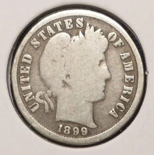 1899 BARBER DIME -- solid Good (G)
