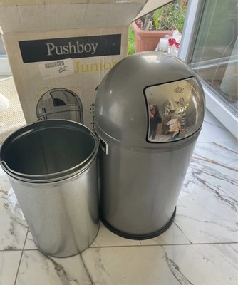 NEU Ovp Wesco Mülleimer Pushboy Junior Abfalleimer Abfallsammler Silber 22 gelbe