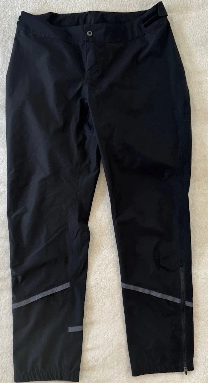 Pearl Izumi Women's Size 12 Monsoon Rain Pant Black Waterproof Zip Pants