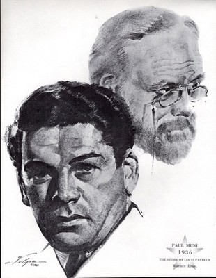 Paul Muni THE STORYB OF LOUIS PASTEUR 1936 Academy Award Portrait Nicholas Volpe