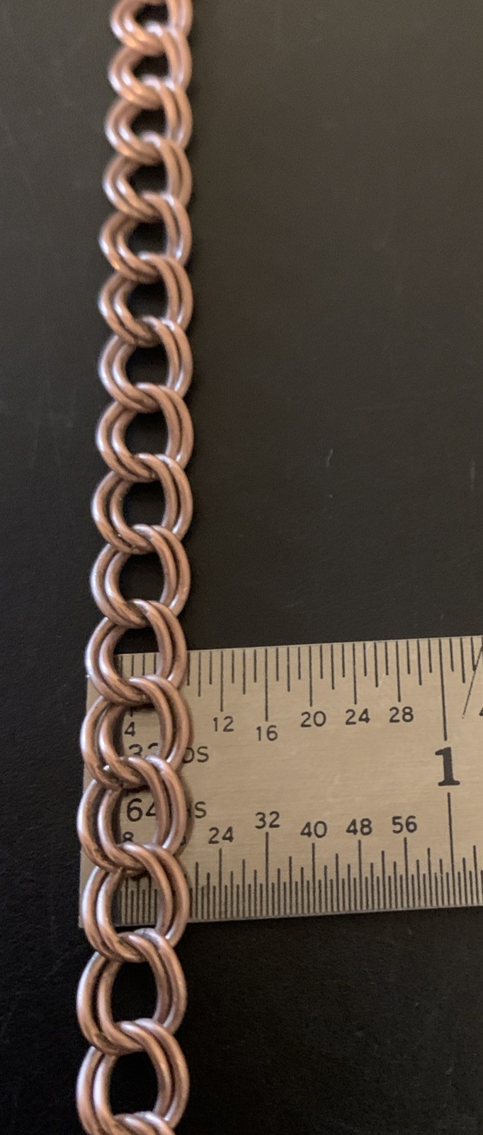 Vintage Lite Cuban Link Solid Copper Bracelet 7.5” - image 4