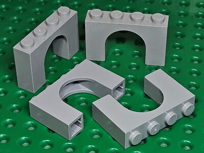 Lego Bogen 1x4x2 [6182] Original hellgrau x4