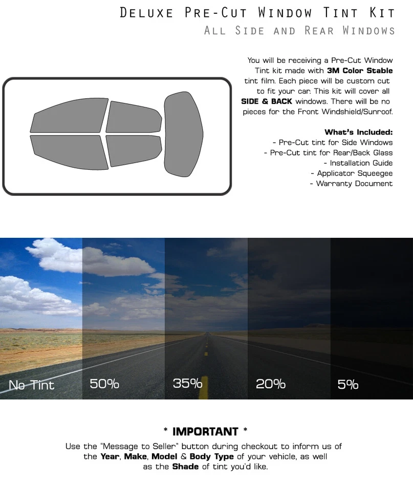 Película de vidrio tinte ventana precortada estable color 3M para Mazda 2 2011-2014 Foto 3 de 4