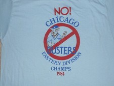 Vintage Chicago Cubs 1984 NL Eastern Division Champions Shirt Goat Busters Anvil