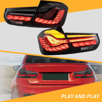 Feux Arrière LED VLAND Noirs Pour BMW F30 F35 F80 320i 328i 335i M3 2013-2018 - Séquentiel, Garantie 1 An