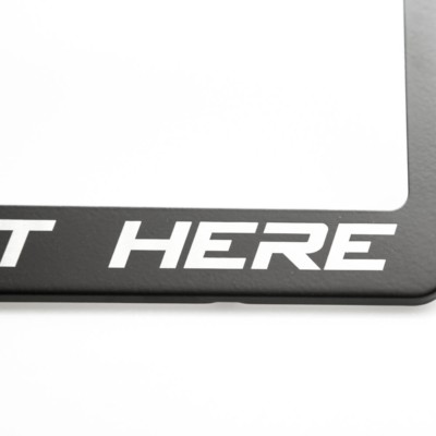 Matte Black License Plate Frame Silver 300ZX Laser Etched Metal