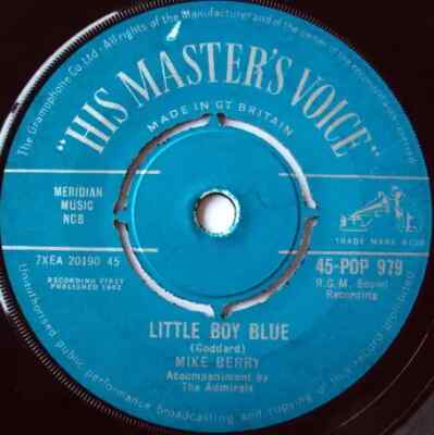 Mike Berry Its Just A Matter Of Time Vinyl Single 7inch His Masters Voice