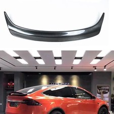 1Stück Heckspoiler Lippe Flügel Für Tesla Model X 2016-2022 Kohlefaser Schwarz