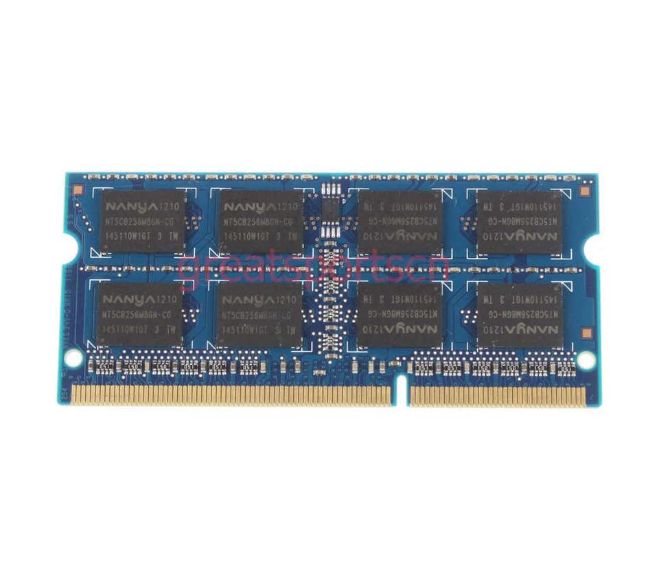 Nanya 4 GB 2RX8 DDR3 PC3-10600 DDR3-1333Mhz 204pin Sodimm Laptop Low Density RAM - Image 2 of 4