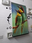THE BEE BIRD - on Canvas, Wall Art Print (20"x40") 18mm AOA12034