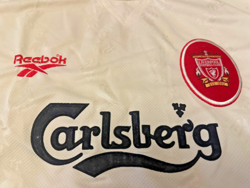 Vintage LIVERPOOL AWAY SHIRT 1996/97 (L) ECRU ORIGINAL REEBOK SHIRT 42/44 - Picture 3 of 6