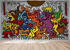 3D Funny Doodle Wallpaper Wall Mural Removable Self-adhesive Sticker578