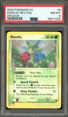 Pokemon Roseila EX Dragon Reverse Holo Rare #9 PSA 8 | eBay