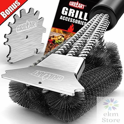 Grill Brush Scraper 18 Inch Universal Fit BBQ Grill Accessories Wire Bristle - Picture 9 of 12