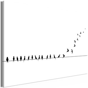 Vlies Leinwand Bilder Vogeln Abstrakt Schwarz Weiss Wandbilder Xxl Wohnzimmer Ebay