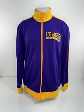 LA LAKERS / ADIDAS / 2014 - Embroidered Mens XL Zip Track Warm Up Jacket - EXC.