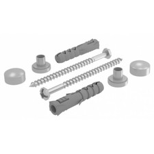 Toilet Pan Fixing Fitting Kit Screws Plugs Washers Chrome Caps