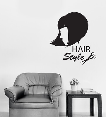 Wall Vinyl Decal Sticker Beauty Hair Salon Tools Hairstyling Studio (n1885)