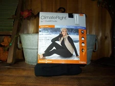 CLIMATE RIGHT LADIES WOMENS BASE LAYER LEGGINGS SIZE MEDIUM 10-12 BLACK STRETCH