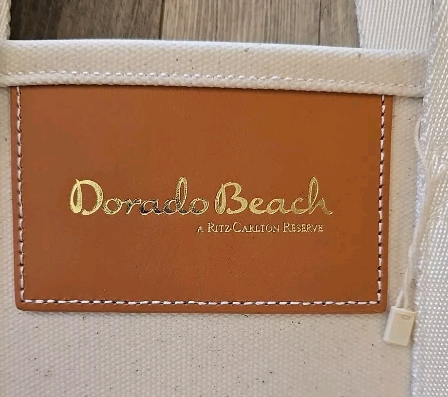 Boulevard Cream Navy Canvas Tote Leather Bag Boat Beach 19x13 eBay