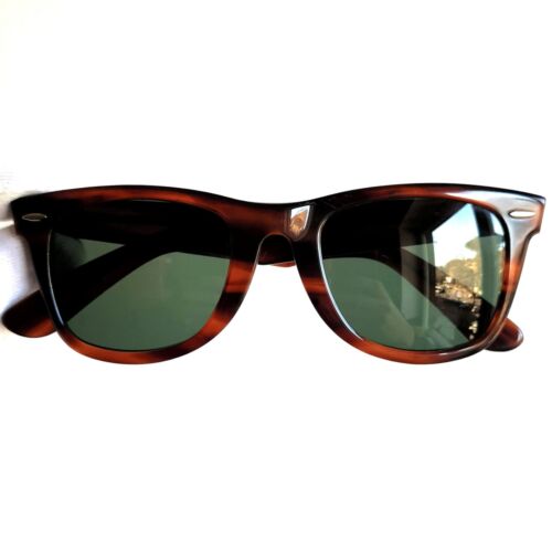 occhiali da sole RAY BAN WAYFARER 5022 SUNGLASSES brown b&l vintage usa vintage