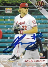 Jack Carey Signed 2024 Altoona Curve Card #51 Pittsburgh Pirates!