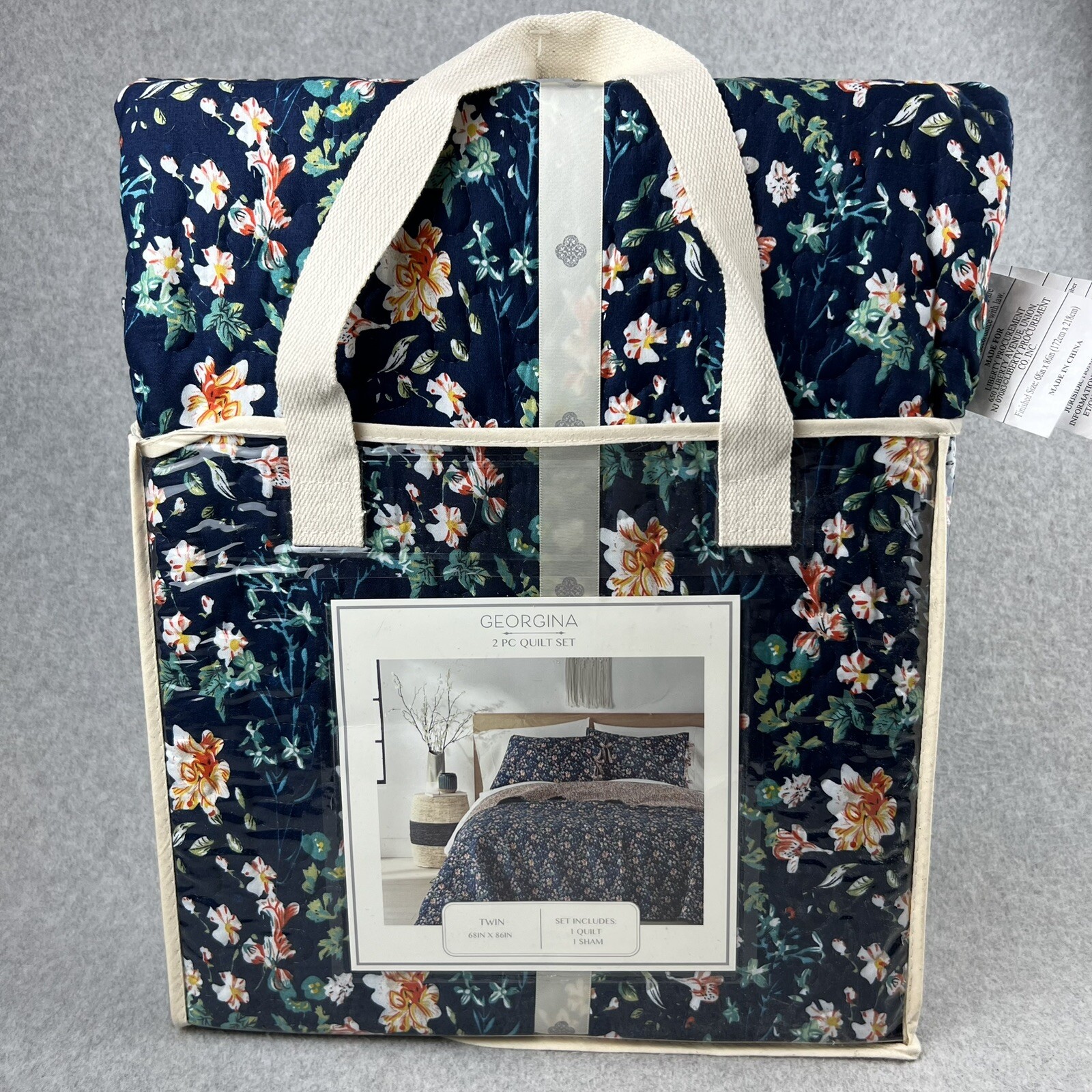 Twin W/ Sham Reversible Washable Cottage Core Feminine