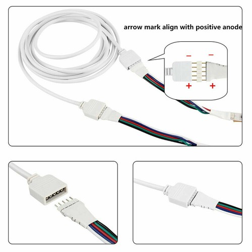 2Pin 4Pin 6pin LED Strip RGB cct Extension Cable Wire Adapter Clip Connector - Picture 48 of 96