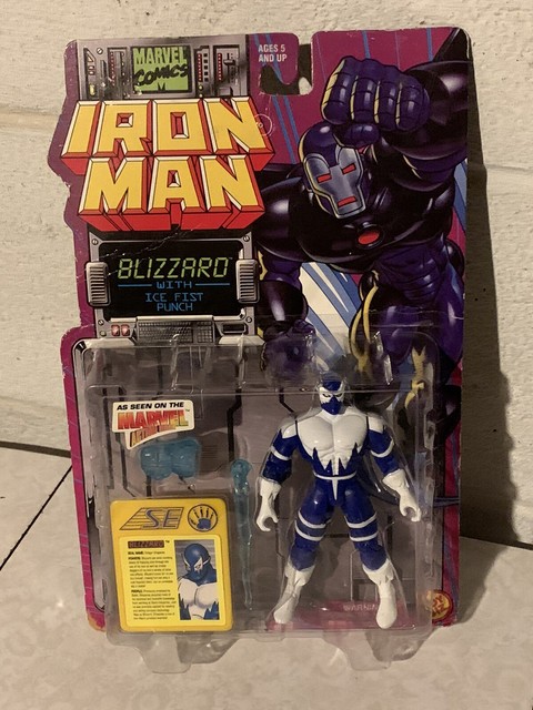 1995 Marvel Iron Man Blizzard With Ice Fist Punch Action Figure ToyBiz | eBay