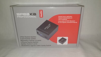 SpeaKa Professional 2 Port Toslink-Splitter Schwarz