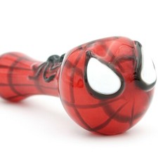4" Spider-Man Glass Smoking Pipes Red Bowls Smoke Bowl Tobacco Pipe Tobacco Art