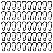 CARABINER Spring Clip Hook for Camping Hiking Backpack Black 200 Pack SAMLOO