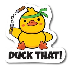 Magnet Me Up Duck That! Crazy Cute Duck Magnet Decal, 6x4 Inches, Magnet for Car