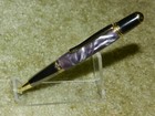 Twist Pen with Gray-Purple -Blue Colors and Silver Highlights, Polished Chrome  — photo 3