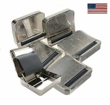 SILVER AUTOMATIC ROLLING Machine Tin Box Metal Roller Cigarette Tobacco Roll HO
