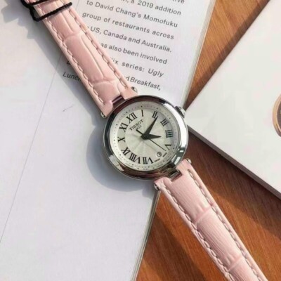 Leather Strap Tissot Women's Watches Canada Lovely Round