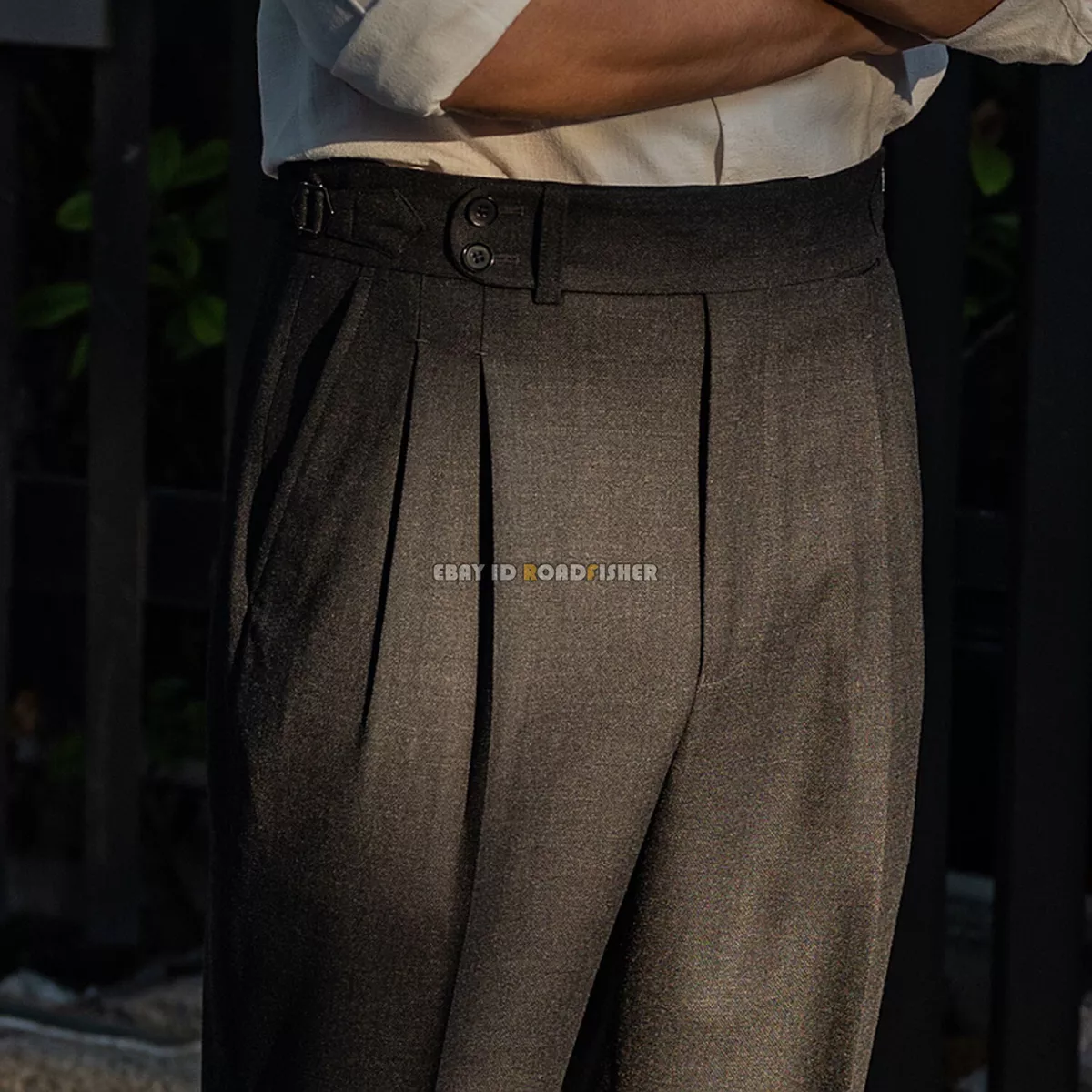 Mens wool dress pants best sale pleated