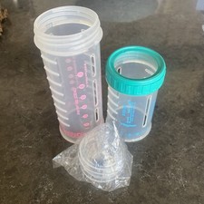 LOT Vintage Playtex Drop In Nurser Baby Bottles 8 Oz 4 Oz Two Round Nipples