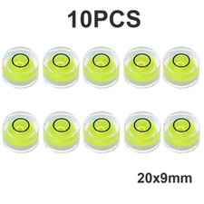 10Pcs Mini Circular Bullseye Bubble Levels 20 x 9mm for Layout Non Adhesive New