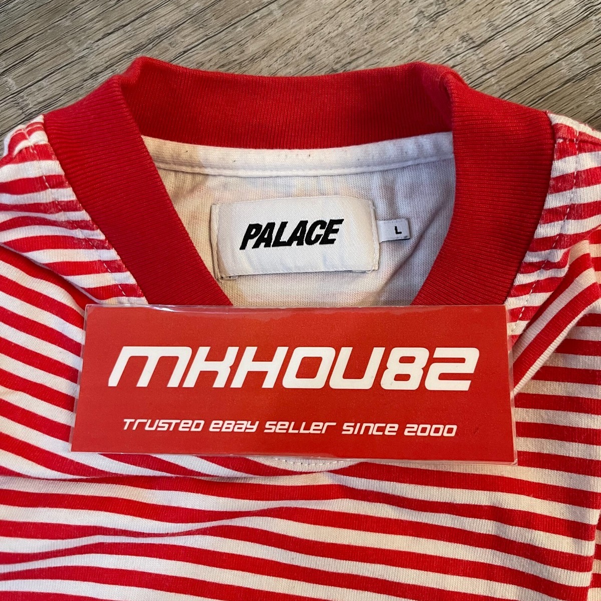 Vintage Palace Skateboards Aquabat T-shirt Tee Striped Stripe Red