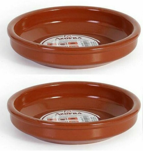 Set of 4 - Spanish Tapas pots terracotta Dishes SIZE 18cm / cazuelas (17cm) - Picture 2 of 2