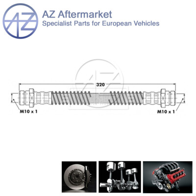 Fits Mitsubishi L200 Space Wagon Runner Colt AZ Front Rear Inner Brake Hose