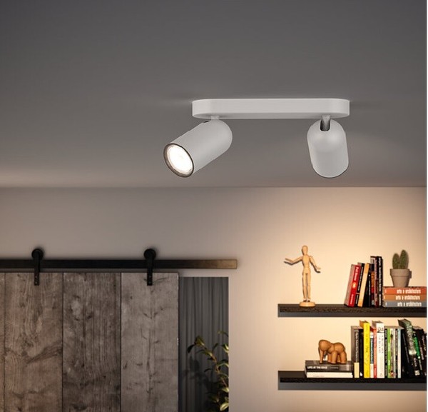 Philips Myliving Led Spot Pongee 2-Flammiger Schwenkbarer Strahler In Weiß-image