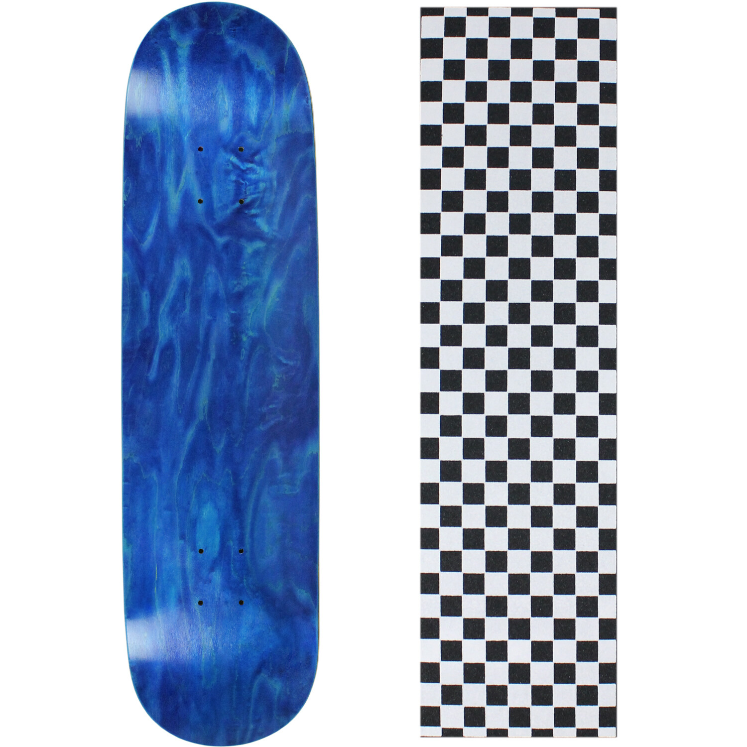 Skateboard Deck Pro 7-Ply Canadian Maple STAINED BLUE With G