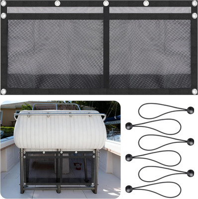 32 Inch Boat Storage Bag, Mesh Suspended Storage Bag, Boat Seat Organizing Bag,