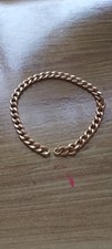 9ct Solid Gold Figaro Bracelet  Great Condition 20cm, 7.08 grams