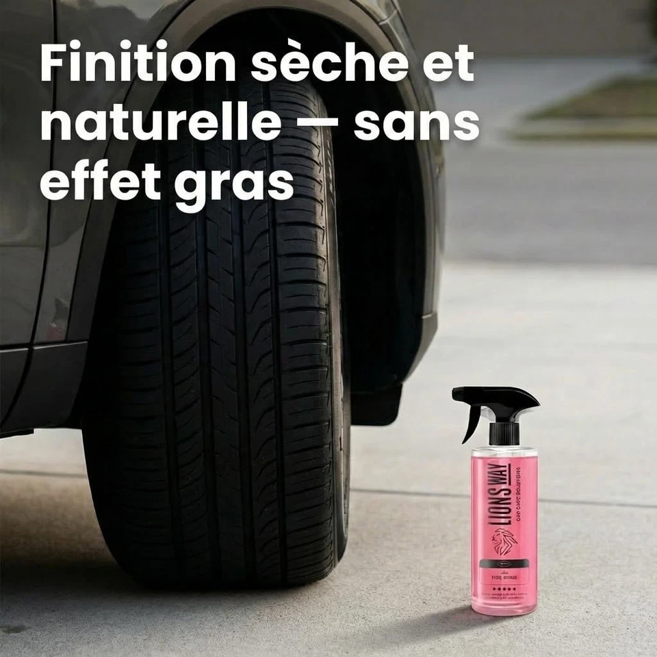 Rénovateur pneus LIONSWAY 500 ml brillant plastiques caoutchouc - Photo 4/4