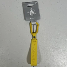 2025 Disney Parks Yellow Ride Pull Tab Keychain Bag Clip New With Tags!