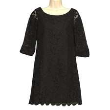 Shoshanna Womens Dress 4 Black Lace Mini Feminine Romantic Cocktail Occasion LBD